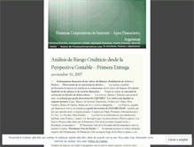 Tablet Screenshot of finanzascorporativas.wordpress.com