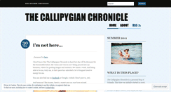 Desktop Screenshot of callipygianchronicle.wordpress.com