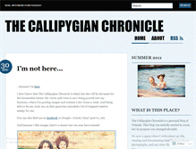 Tablet Screenshot of callipygianchronicle.wordpress.com