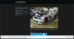 Desktop Screenshot of mustangsaregreat.wordpress.com