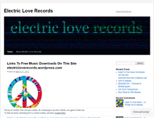 Tablet Screenshot of electricloverecords.wordpress.com