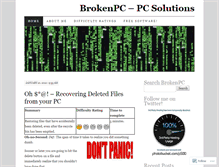 Tablet Screenshot of brokenpc.wordpress.com