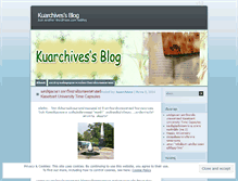 Tablet Screenshot of kuarchives.wordpress.com