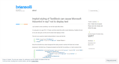 Desktop Screenshot of briansolli.wordpress.com