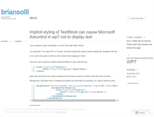 Tablet Screenshot of briansolli.wordpress.com