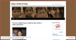 Desktop Screenshot of helpachildofindia.wordpress.com