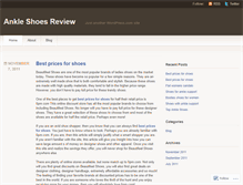 Tablet Screenshot of ankleshoesreview.wordpress.com