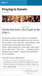 Mobile Screenshot of prayingtodarwin.wordpress.com