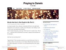 Tablet Screenshot of prayingtodarwin.wordpress.com