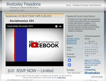 Tablet Screenshot of ilivetodaypasadena.wordpress.com
