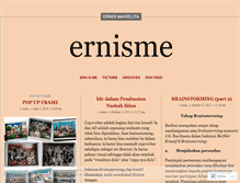 Tablet Screenshot of ernisme.wordpress.com