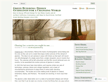 Tablet Screenshot of davidhirzelgreenbuilding.wordpress.com