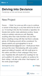 Mobile Screenshot of delvingintodeviance.wordpress.com