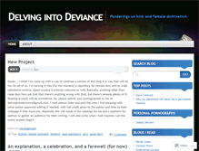 Tablet Screenshot of delvingintodeviance.wordpress.com