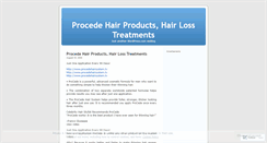 Desktop Screenshot of procedehairproducts.wordpress.com