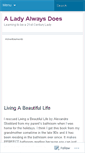Mobile Screenshot of aladyalwaysdoes.wordpress.com