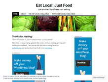 Tablet Screenshot of eatlocaljustfood.wordpress.com