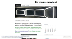 Desktop Screenshot of envousremerciant.wordpress.com