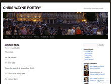 Tablet Screenshot of chriswaynepoetry.wordpress.com