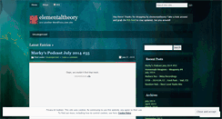 Desktop Screenshot of elementaltheory.wordpress.com