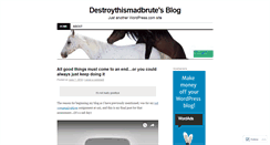 Desktop Screenshot of destroythismadbrute.wordpress.com