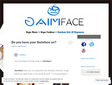 Tablet Screenshot of gaimface.wordpress.com