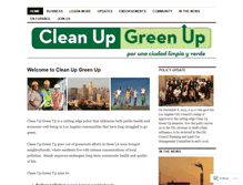 Tablet Screenshot of cleanupgreenup.wordpress.com