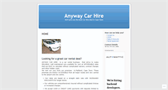 Desktop Screenshot of anywaycarhire.wordpress.com