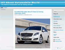 Tablet Screenshot of myautomobileworld.wordpress.com
