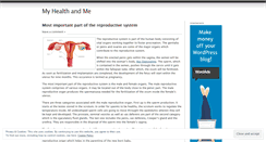 Desktop Screenshot of myhealthandme.wordpress.com
