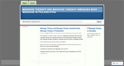 Desktop Screenshot of massagetherapyspamassagetherapysweedishbodymassage.wordpress.com