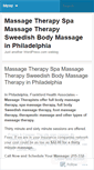 Mobile Screenshot of massagetherapyspamassagetherapysweedishbodymassage.wordpress.com