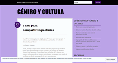 Desktop Screenshot of generoycultura.wordpress.com