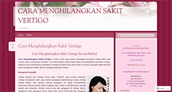 Desktop Screenshot of caramenghilangkansakitvertigo.wordpress.com