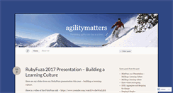 Desktop Screenshot of agilitymatters.wordpress.com