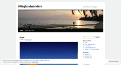 Desktop Screenshot of littleghostwanders.wordpress.com
