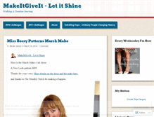 Tablet Screenshot of makeitgiveit.wordpress.com