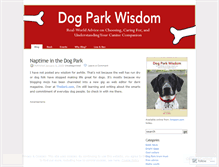 Tablet Screenshot of dogparkwisdom.wordpress.com
