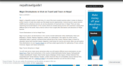 Desktop Screenshot of nepaltravelguide1.wordpress.com