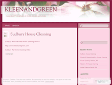 Tablet Screenshot of kleenandgreen.wordpress.com