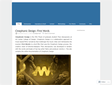 Tablet Screenshot of cinephonicdesign.wordpress.com