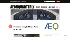 Desktop Screenshot of aeonquarterly.wordpress.com