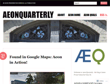 Tablet Screenshot of aeonquarterly.wordpress.com