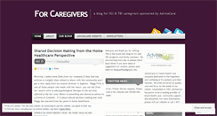Desktop Screenshot of forcaregivers.wordpress.com
