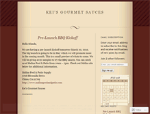 Tablet Screenshot of keisgourmetsauces.wordpress.com