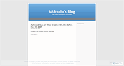Desktop Screenshot of mkfradio.wordpress.com