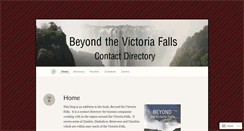 Desktop Screenshot of contactbeyondthevictoriafalls.wordpress.com