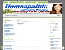 Tablet Screenshot of homeopathicfaq.wordpress.com