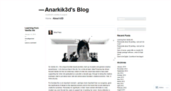 Desktop Screenshot of anarkik3d.wordpress.com