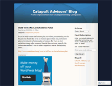 Tablet Screenshot of catapultadvisors.wordpress.com